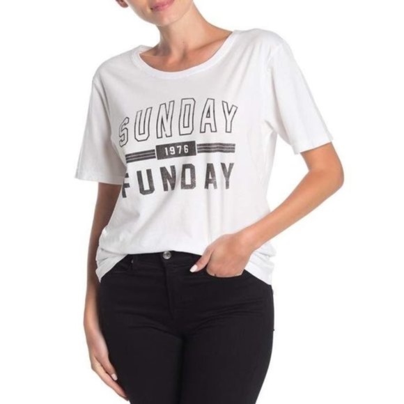 PROJECT KARMA Sunday Funday Boyfriend T-Shirt - Picture 1 of 4